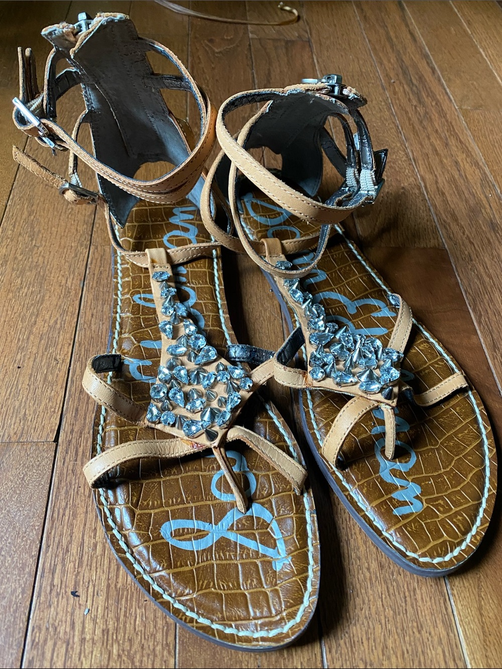 Sam Edelman size 9 camel Tan Gladiator Sandals - like new